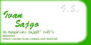 ivan sajgo business card